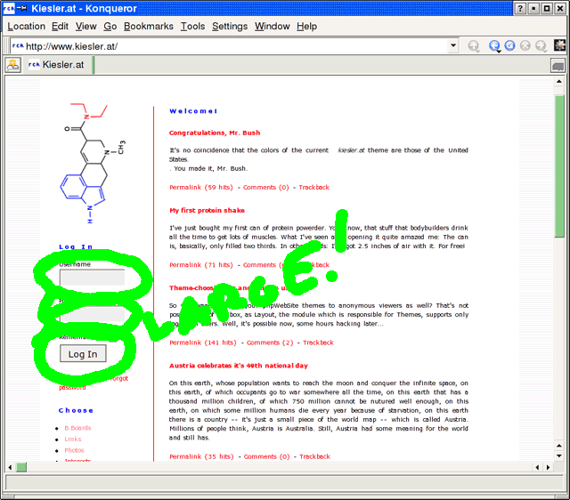 Konqueror 3.3 frontpage Konqueror 3.3 frontpage